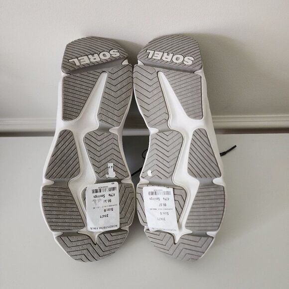 SOREL Waterproof Suede Sneaker | Size 6 | Leather Insulated Gray White NWT - Picture 6 of 6